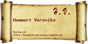 Hemmert Veronika névjegykártya